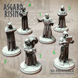 3D Printed Asgard Rising Brother Monks Set 28mm - 32mm Ragnarok D&D - Charming Terrain