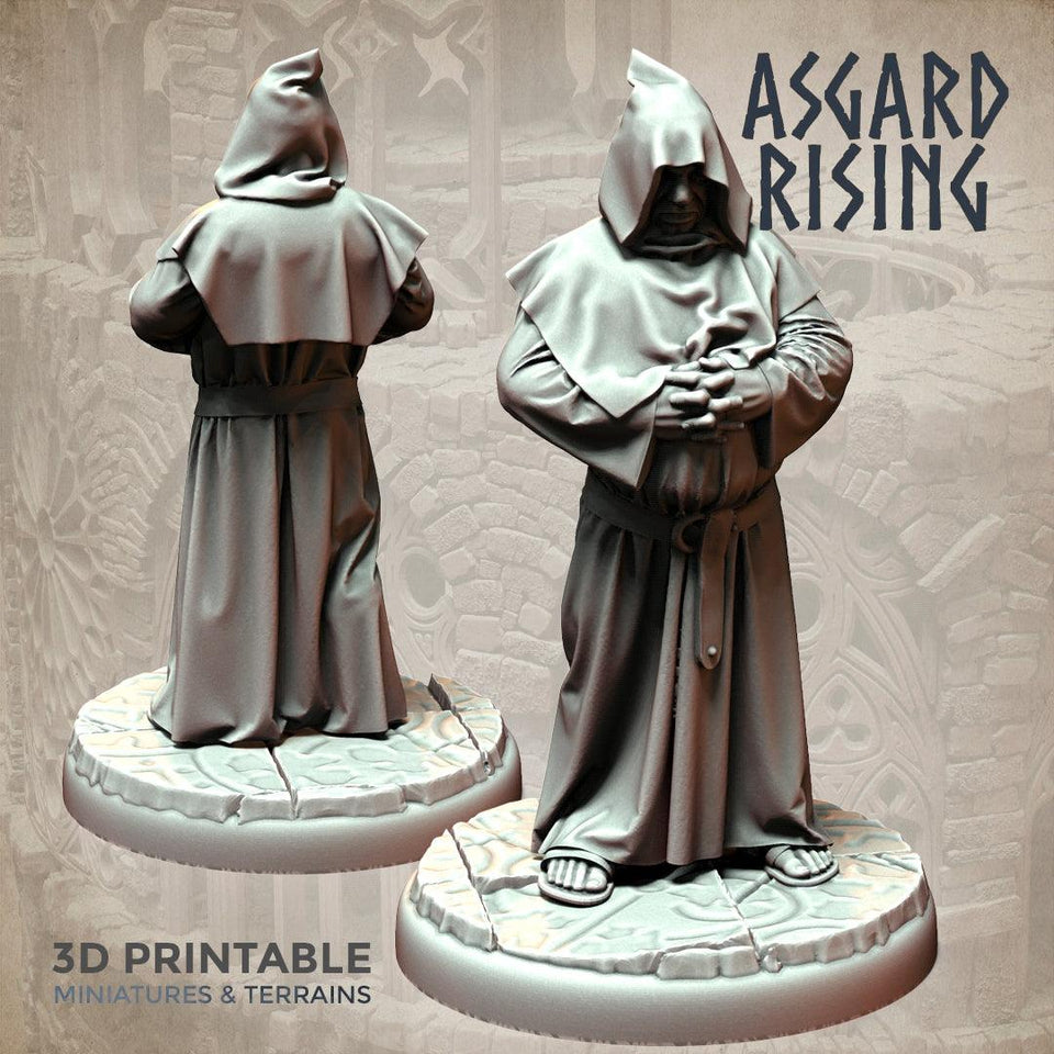 3D Printed Asgard Rising Brother Monks Set 28mm - 32mm Ragnarok D&D - Charming Terrain