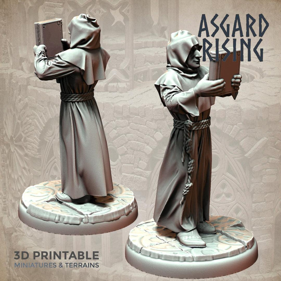 3D Printed Asgard Rising Brother Monks Set 28mm - 32mm Ragnarok D&D - Charming Terrain