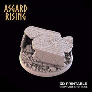 3D Printed Asgard Rising Crushed Tomb 28 32mm D&D - Charming Terrain