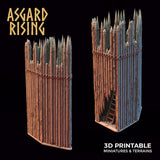 3D Printed Asgard Rising Defense Tower 28mm - 32mm Ragnarok D&D - Charming Terrain