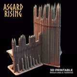 3D Printed Asgard Rising Defense Tower 28mm - 32mm Ragnarok D&D - Charming Terrain