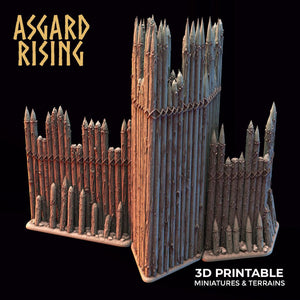 3D Printed Asgard Rising Defense Tower 28mm - 32mm Ragnarok D&D - Charming Terrain