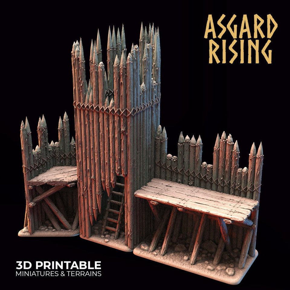 3D Printed Asgard Rising Defense Tower 28mm - 32mm Ragnarok D&D - Charming Terrain