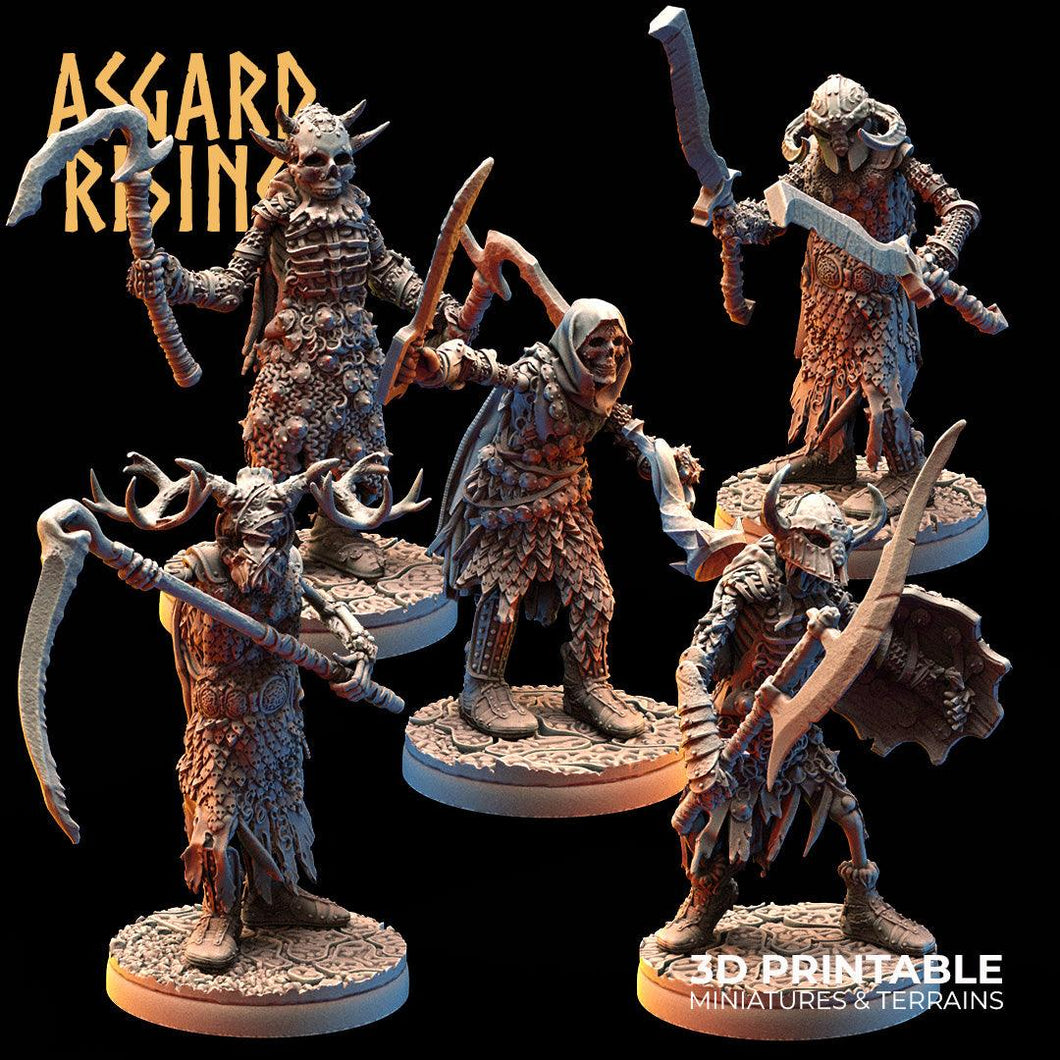 3D Printed Asgard Rising Draugr Barrow Guards Modular Set A 28 32 mm Wargaming DnD - Charming Terrain