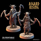 3D Printed Asgard Rising Draugr Barrow Guards Modular Set A 28 32 mm Wargaming DnD - Charming Terrain