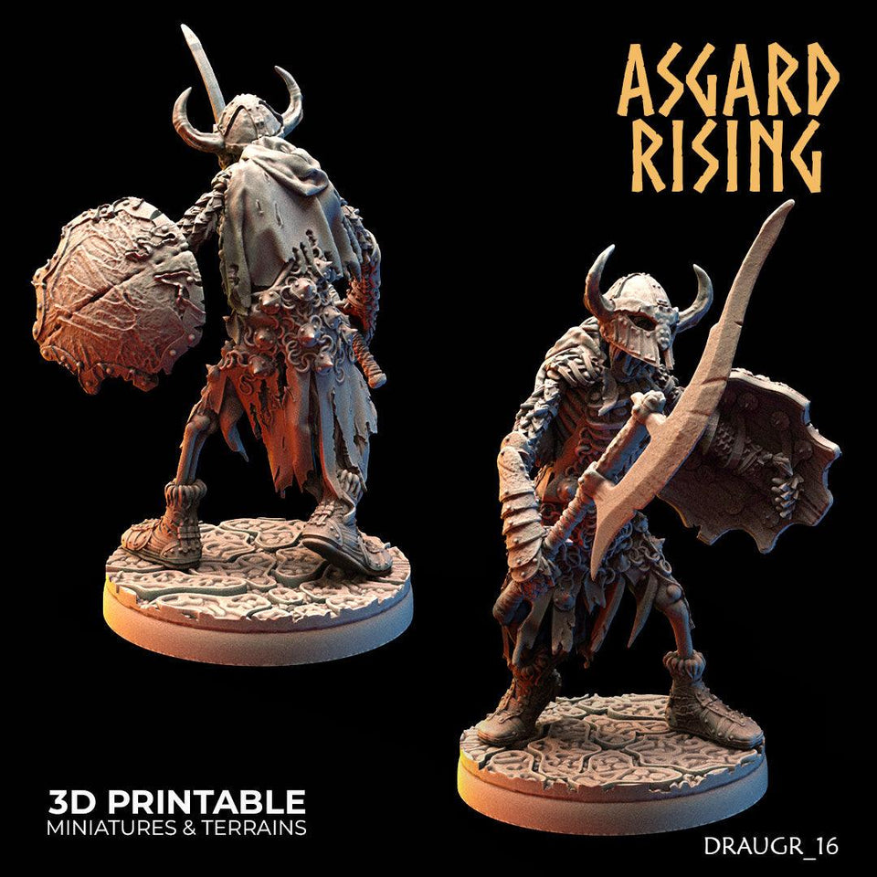 3D Printed Asgard Rising Draugr Barrow Guards Modular Set A 28 32 mm Wargaming DnD - Charming Terrain