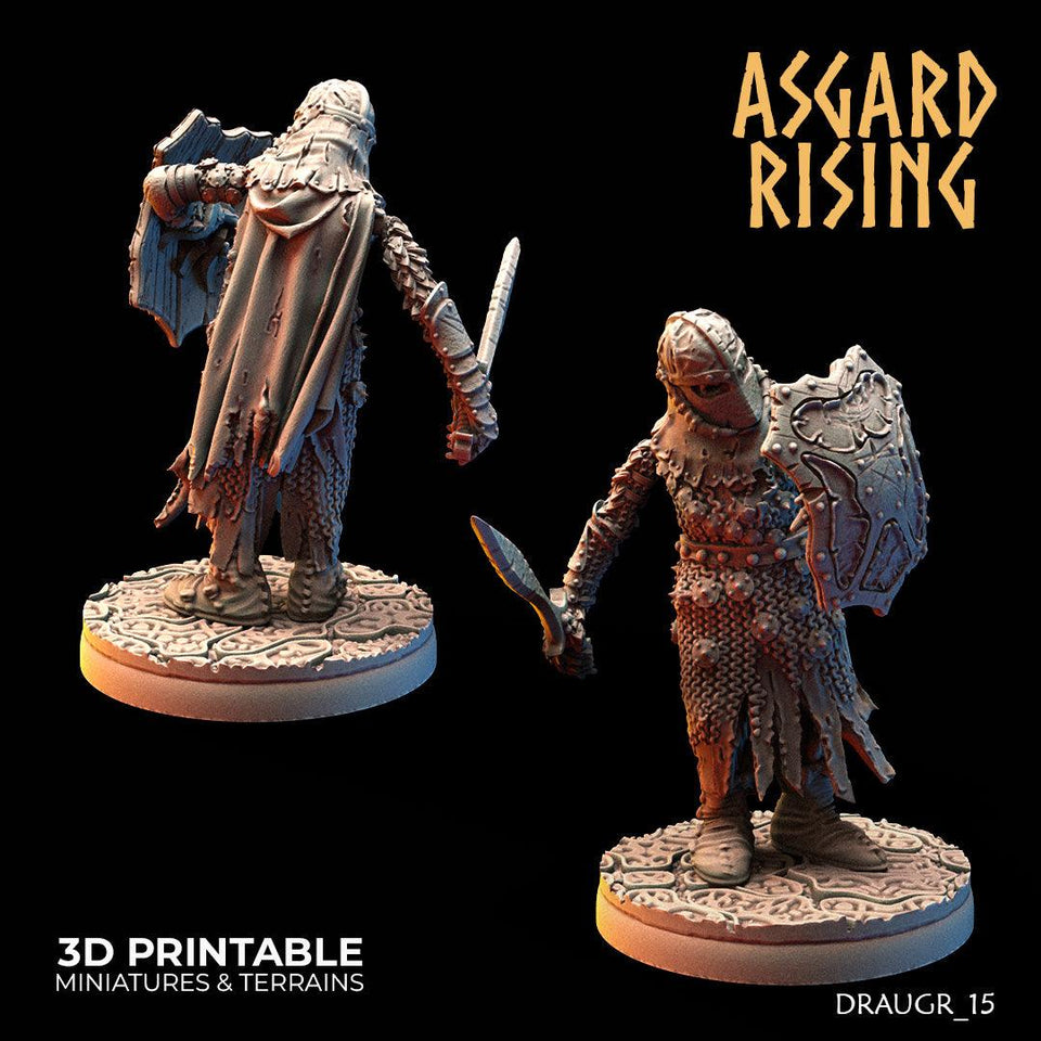 3D Printed Asgard Rising Draugr Barrow Guards Modular Set B 28 32 mm Wargaming DnD - Charming Terrain