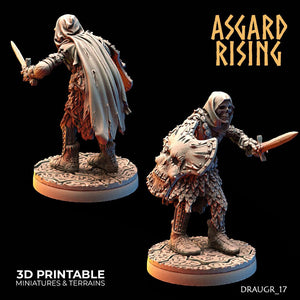 3D Printed Asgard Rising Draugr Barrow Guards Modular Set B 28 32 mm Wargaming DnD - Charming Terrain