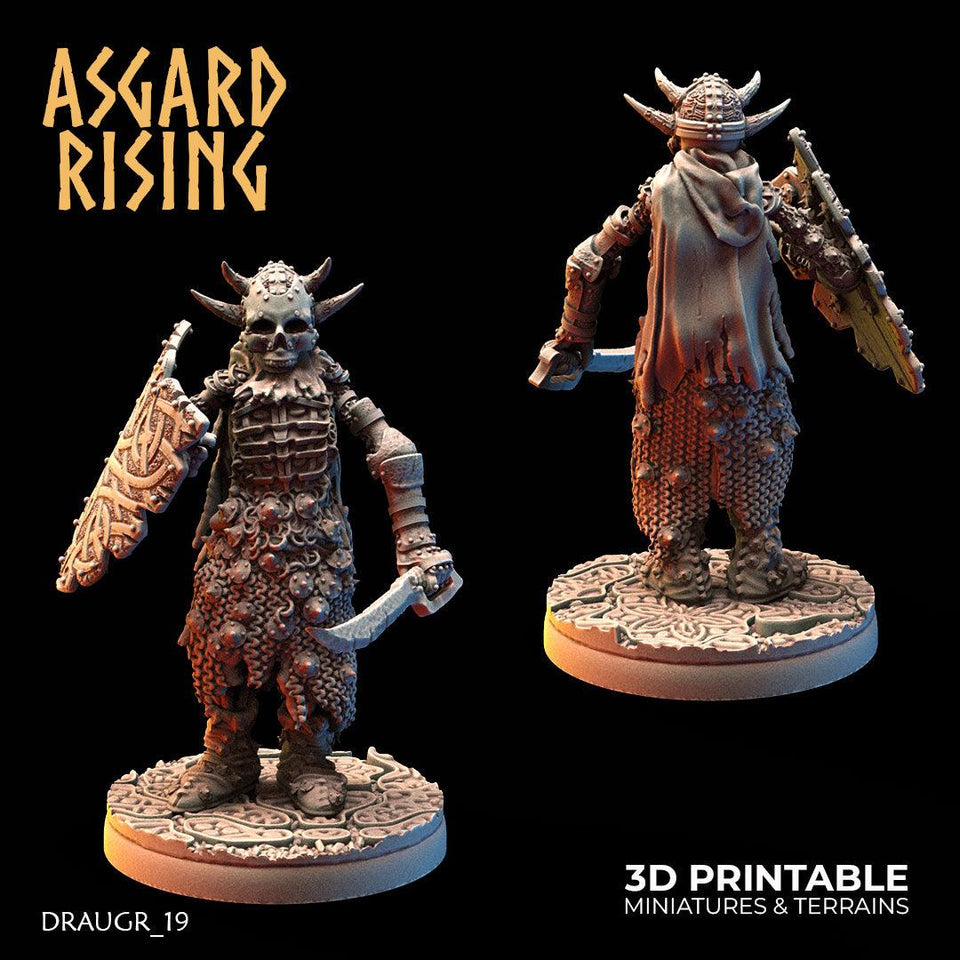 3D Printed Asgard Rising Draugr Barrow Guards Modular Set C 28 32 mm Wargaming DnD - Charming Terrain