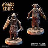 3D Printed Asgard Rising Draugr Barrow Guards Modular Set C 28 32 mm Wargaming DnD - Charming Terrain