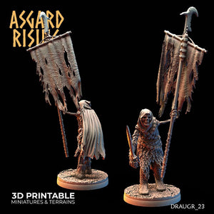 3D Printed Asgard Rising Draugr Barrow Guards Modular Set C 28 32 mm Wargaming DnD - Charming Terrain