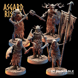 3D Printed Asgard Rising Draugr Barrow Guards Modular Set D 28 32 mm Wargaming DnD - Charming Terrain