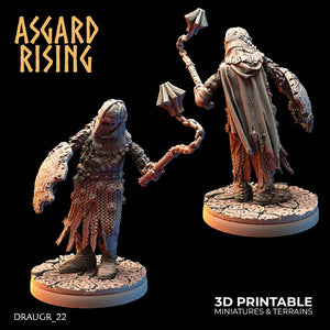 3D Printed Asgard Rising Draugr Barrow Guards Modular Set D 28 32 mm Wargaming DnD - Charming Terrain