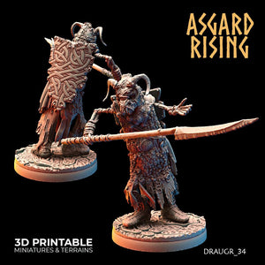 3D Printed Asgard Rising Draugr Phalanx Modular Set 28 32 mm Wargaming DnD - Charming Terrain