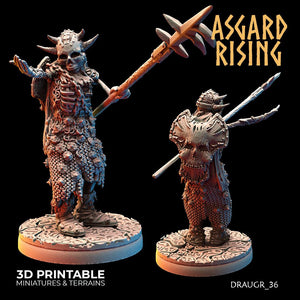 3D Printed Asgard Rising Draugr Phalanx Modular Set 28 32 mm Wargaming DnD - Charming Terrain