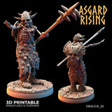 3D Printed Asgard Rising Draugr Phalanx Modular Set 28 32 mm Wargaming DnD - Charming Terrain