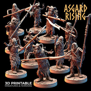 3D Printed Asgard Rising Draugr Phalanx Modular Set 28 32 mm Wargaming DnD - Charming Terrain