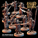 3D Printed Asgard Rising Draugr Phalanx Modular Set 28 32 mm Wargaming DnD - Charming Terrain