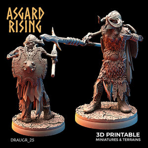 3D Printed Asgard Rising Draugr Phalanx Modular Set 28 32 mm Wargaming DnD - Charming Terrain