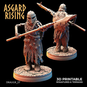 3D Printed Asgard Rising Draugr Phalanx Modular Set 28 32 mm Wargaming DnD - Charming Terrain