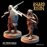 3D Printed Asgard Rising Draugr Phalanx Modular Set 28 32 mm Wargaming DnD - Charming Terrain