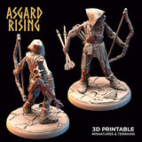 3D Printed Asgard Rising Draugr - Undead Skeleton Archers Set 28mm - 32mm - Charming Terrain