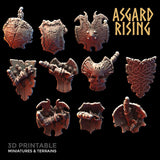 3D Printed Asgard Rising Draugr - Undead Skeleton Barrow Guards Set 28mm - 32mm - Charming Terrain