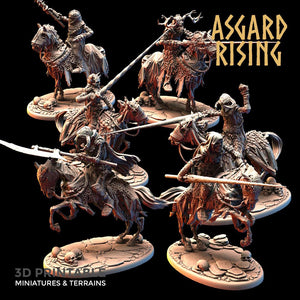 3D Printed Asgard Rising Draugr - Undead Skeleton Fallen Knights Set 28mm - 32mm - Charming Terrain