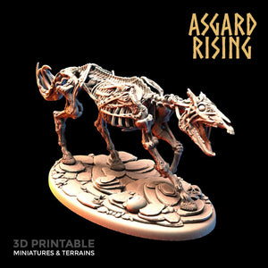 3D Printed Asgard Rising Draugr - Undead Skeleton Horses Set 28mm - 32mm - Charming Terrain