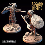 3D Printed Asgard Rising Draugr - Undead Skeleton Infantry Set 28mm - 32mm - Charming Terrain