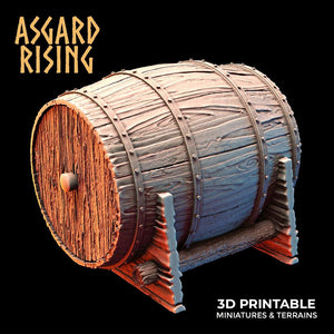 3D Printed Asgard Rising Dwarf Barrels Distillery and Brewery 28mm - 32mm - Charming Terrain