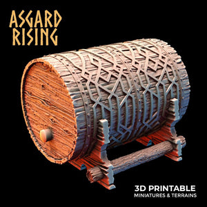 3D Printed Asgard Rising Dwarf Barrels Distillery and Brewery 28mm - 32mm - Charming Terrain