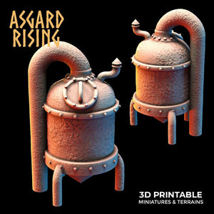 3D Printed Asgard Rising Dwarf Distillery and Brewery Set 28mm - 32mm - Charming Terrain