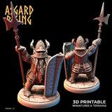 3D Printed Asgard Rising Dwarf Full Plate Shield and Banner Set 28mm - 32mm - Charming Terrain