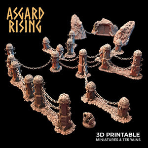 3D Printed Asgard Rising Dwarf Mountain Pass Fortress Entrance 28mm - 32mm - Charming Terrain