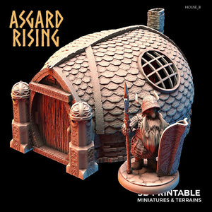 3D Printed Asgard Rising Dwarven Kingdom Houses Industrial Architecture 28mm - 32mm - Charming Terrain