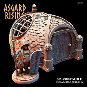 3D Printed Asgard Rising Dwarven Kingdom Houses Industrial Architecture 28mm - 32mm - Charming Terrain