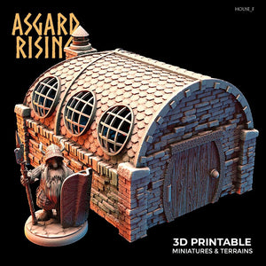 3D Printed Asgard Rising Dwarven Kingdom Houses Industrial Architecture 28mm - 32mm - Charming Terrain