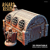 3D Printed Asgard Rising Dwarven Kingdom Houses Industrial Architecture 28mm - 32mm - Charming Terrain