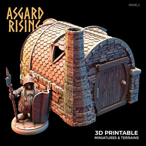 3D Printed Asgard Rising Dwarven Kingdom Houses Industrial Architecture 28mm - 32mm - Charming Terrain