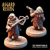 3D Printed Asgard Rising Dwarves Hooded Rangers Ranged Weapons Set 28mm - 32mm - Charming Terrain