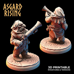 3D Printed Asgard Rising Dwarves Hooded Rangers Ranged Weapons Set 28mm - 32mm - Charming Terrain