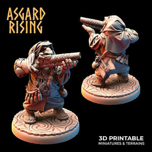 3D Printed Asgard Rising Dwarves Hooded Rangers Ranged Weapons Set 28mm - 32mm - Charming Terrain