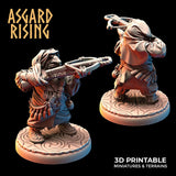 3D Printed Asgard Rising Dwarves Hooded Rangers Ranged Weapons Set 28mm - 32mm - Charming Terrain