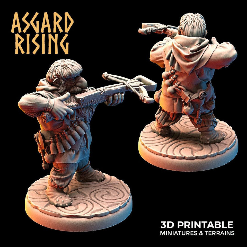 3D Printed Asgard Rising Dwarves Hooded Rangers Ranged Weapons Set 28mm - 32mm - Charming Terrain