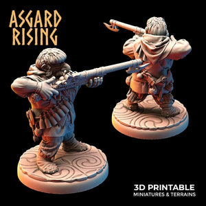 3D Printed Asgard Rising Dwarves Hooded Rangers Ranged Weapons Set 28mm - 32mm - Charming Terrain