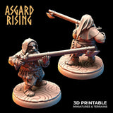 3D Printed Asgard Rising Dwarves Hooded Rangers Ranged Weapons Set 28mm - 32mm - Charming Terrain