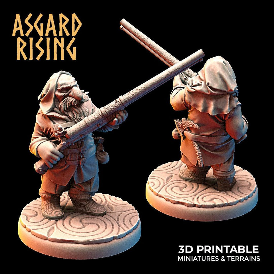 3D Printed Asgard Rising Dwarves Hooded Rangers Ranged Weapons Set 28mm - 32mm - Charming Terrain