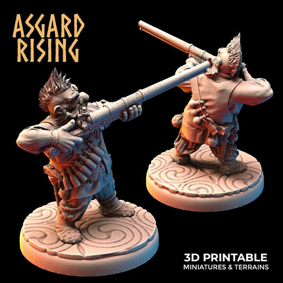 3D Printed Asgard Rising Dwarves Ranged Weapons Set 28mm - 32mm - Charming Terrain